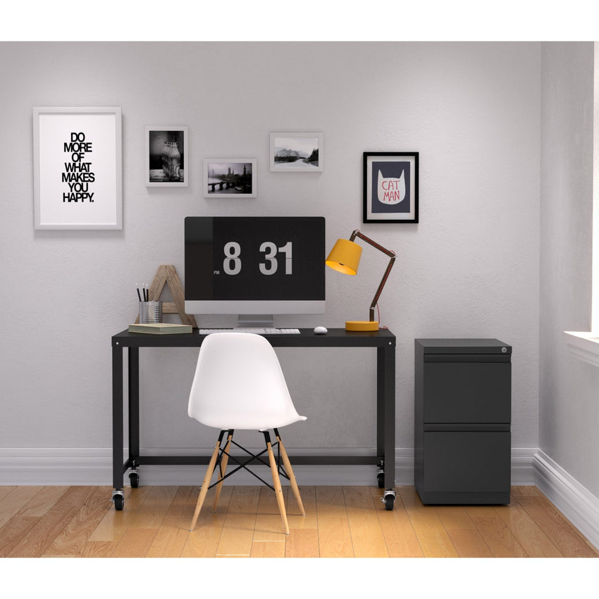 Lorell Fortress Series 2 - Drawer File/File Mobile Pedestal Steel Ball - Bearing Charcoal 15"W x 19.9"D x 27.7"H (LLR - LLR66910) - SchoolOutlet