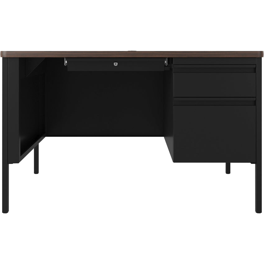 Lorell Fortress Series Steel Teachers Desk with Classic Laminate Top and Centralized Locking Right - Pedestal Storage 48"W x 30"D x 29.5"H (LLR - LLR669XX48) - SchoolOutlet