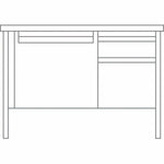 Lorell Fortress Series Steel Teachers Desk with Classic Laminate Top and Centralized Locking Right - Pedestal Storage 48