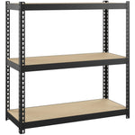 Lorell Narrow Riveted Shelving 3 Shelves 200 lb Capacity Per Shelf Steel Frame Compact Design (LLR - LLR66962) - SchoolOutlet