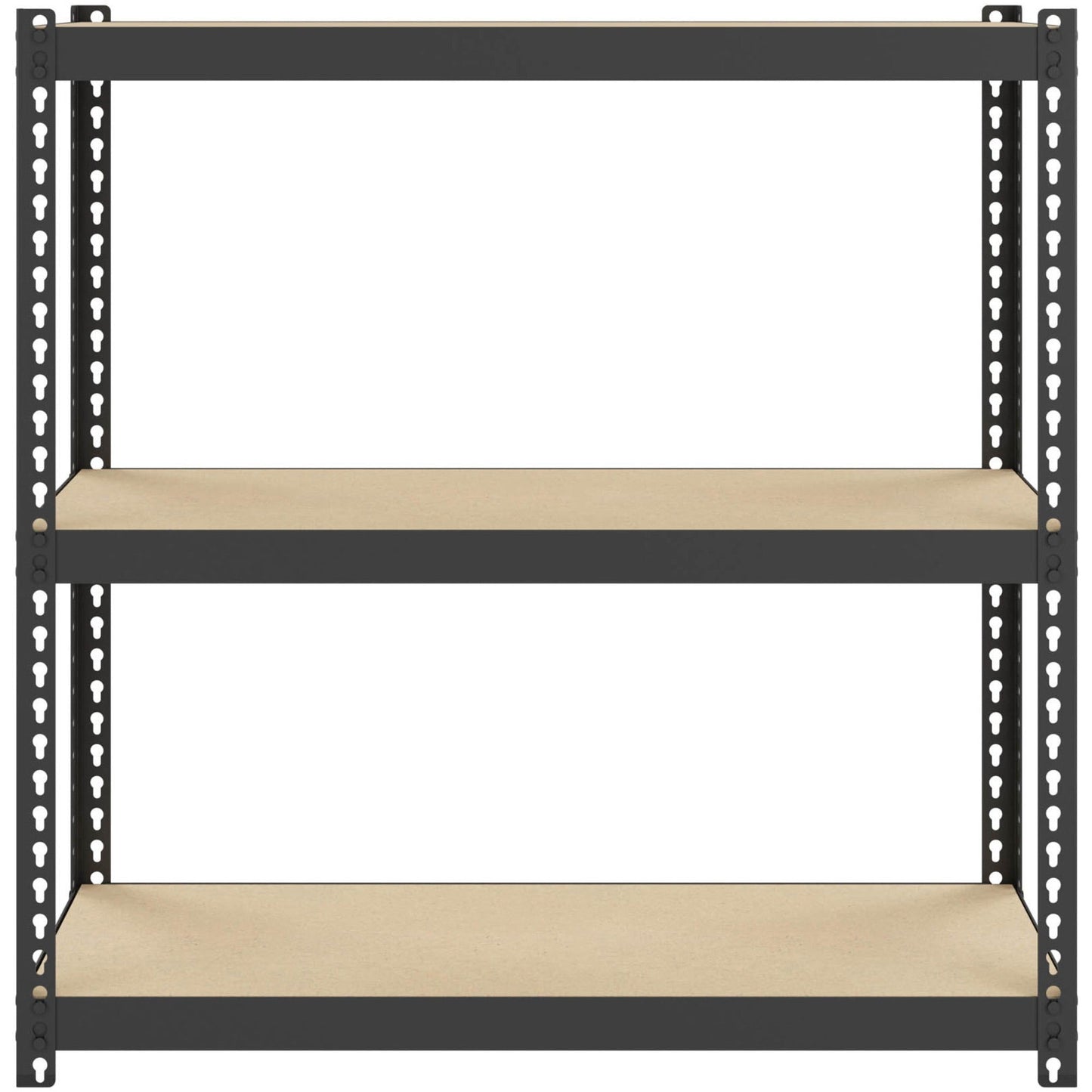 Lorell Narrow Riveted Shelving 3 Shelves 200 lb Capacity Per Shelf Steel Frame Compact Design (LLR - LLR66962) - SchoolOutlet