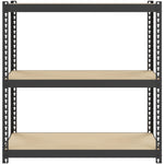Lorell Narrow Riveted Shelving 3 Shelves 200 lb Capacity Per Shelf Steel Frame Compact Design (LLR - LLR66962) - SchoolOutlet
