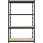Lorell Narrow Riveted Shelving 4 Shelves 200 lb Capacity Per Shelf Steel Frame Compact Design (LLR - LLR66963) - SchoolOutlet
