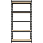 Lorell Narrow Riveted Shelving 5 Shelves 200 lb Capacity Per Shelf Steel Frame Compact Design (LLR - LLR66964) - SchoolOutlet