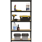 Lorell Narrow Riveted Shelving 5 Shelves 200 lb Capacity Per Shelf Steel Frame Compact Design (LLR - LLR66964) - SchoolOutlet