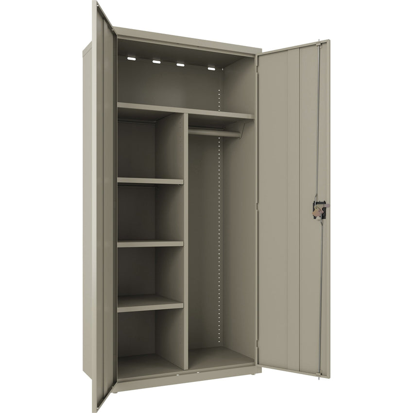 Lorell Fortress Series Wardrobe Cabinet with Locking Double Doors (LLR - LLR66965) - SchoolOutlet