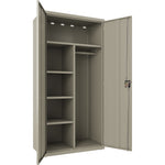 Lorell Fortress Series Wardrobe Cabinet with Locking Double Doors (LLR - LLR66965) - SchoolOutlet
