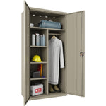 Lorell Fortress Series Wardrobe Cabinet with Locking Double Doors (LLR - LLR66965) - SchoolOutlet