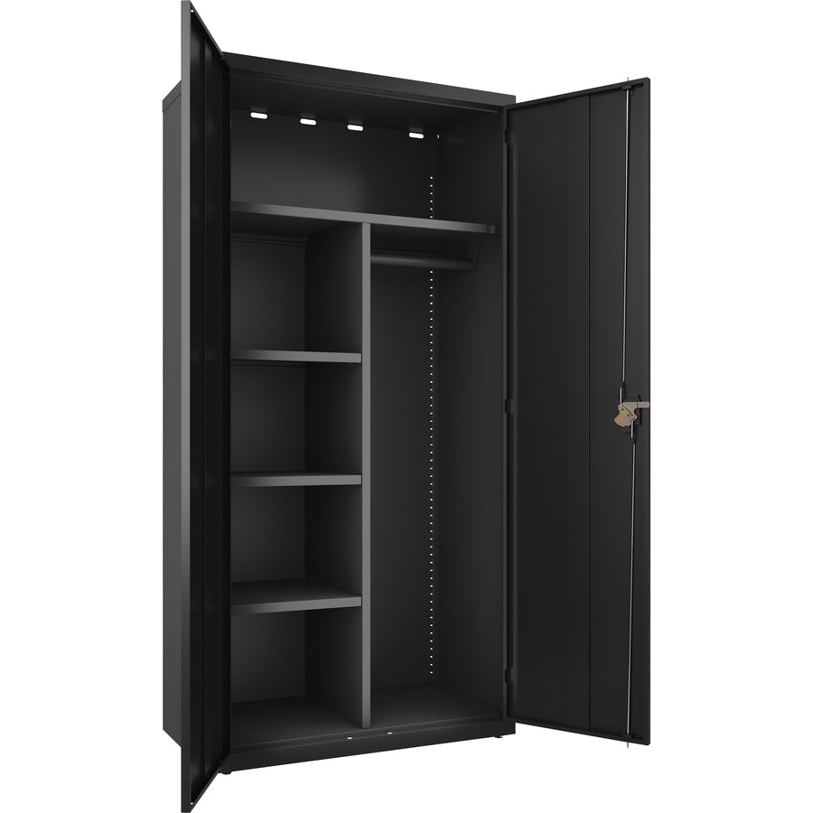 Lorell Fortress Series Wardrobe Cabinet with Locking Double Doors (LLR - LLR66966) - SchoolOutlet