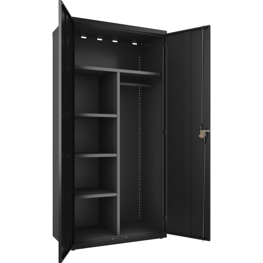 Lorell Fortress Series Wardrobe Cabinet with Locking Double Doors (LLR - LLR66966) - SchoolOutlet