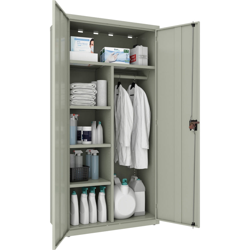 Lorell Fortress Series Wardrobe Cabinet with Locking Double Doors (LLR - LLR66967) - SchoolOutlet