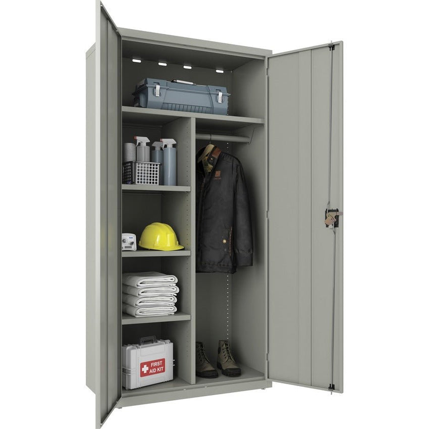 Lorell Fortress Series Wardrobe Cabinet with Locking Double Doors (LLR - LLR66967) - SchoolOutlet