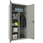 Lorell Fortress Series Wardrobe Cabinet with Locking Double Doors (LLR - LLR66967) - SchoolOutlet