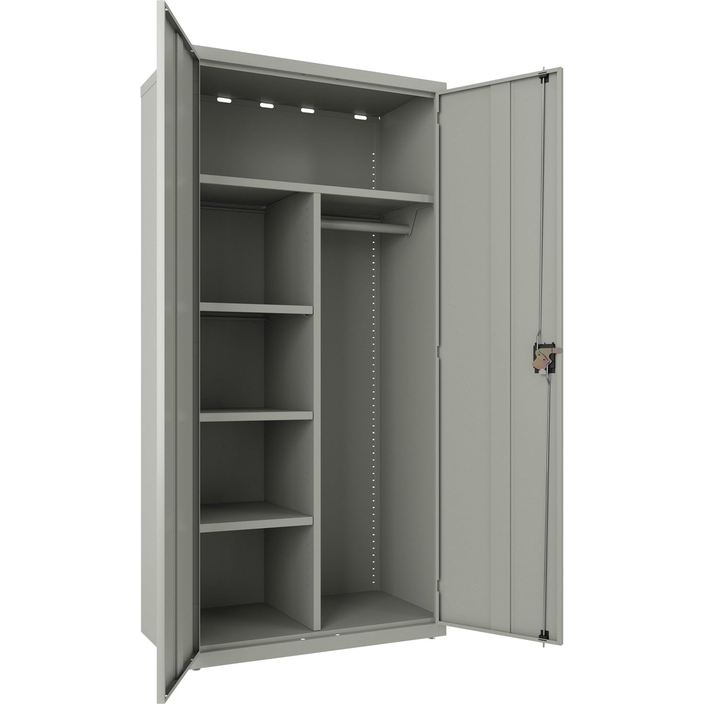 Lorell Fortress Series Wardrobe Cabinet with Locking Double Doors (LLR - LLR66967) - SchoolOutlet