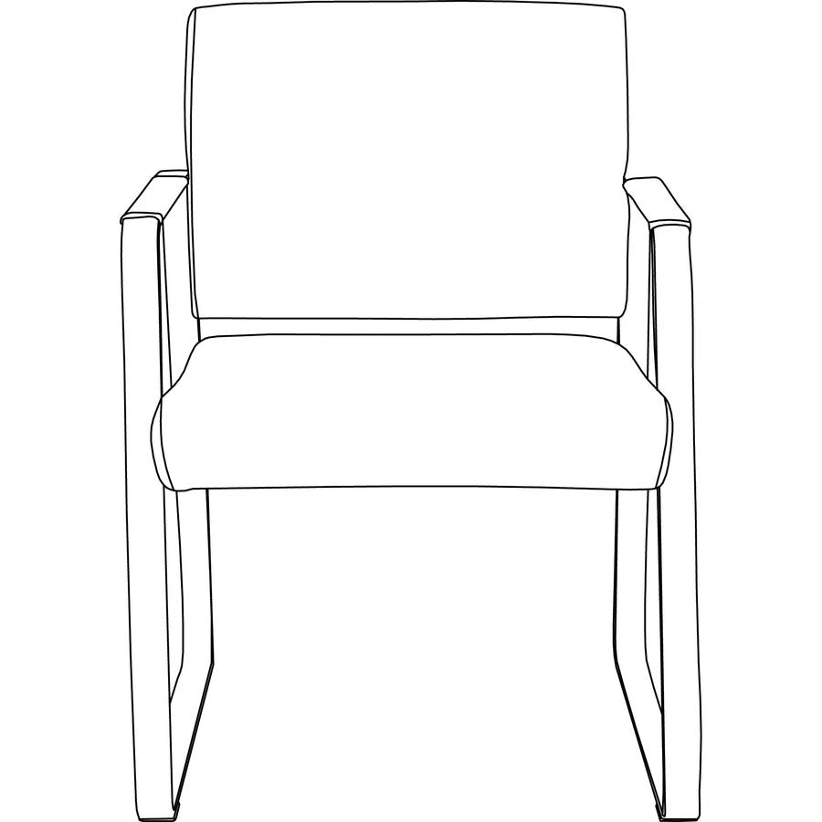 Lorell Healthcare Reception Sled Base Guest Chair Antimicrobial Vinyl with Steel Frame (LLR - LLR66996) - SchoolOutlet