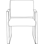 Lorell Healthcare Reception Sled Base Guest Chair Antimicrobial Vinyl with Steel Frame (LLR - LLR66996) - SchoolOutlet