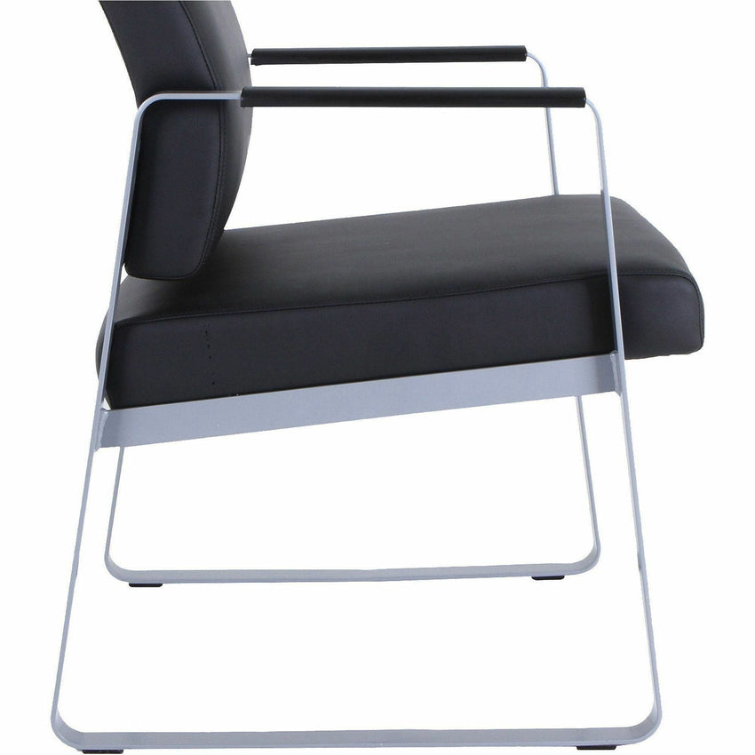 Lorell Healthcare Reception Sled Base Guest Chair Antimicrobial Vinyl with Steel Frame (LLR - LLR66996) - SchoolOutlet