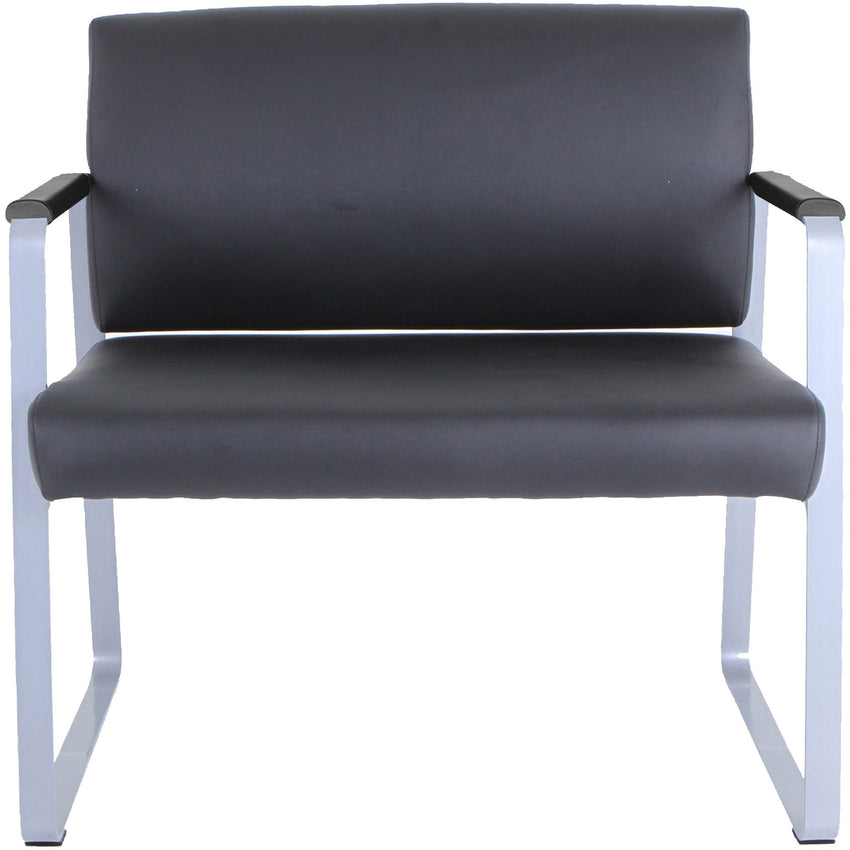 Lorell Healthcare Reception Big & Tall Sled Base Guest Chair Antimicrobial Vinyl 500 lb Capacity (LLR - LLR66997) - SchoolOutlet