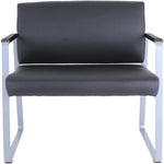 Lorell Healthcare Reception Big & Tall Sled Base Guest Chair Antimicrobial Vinyl 500 lb Capacity (LLR - LLR66997) - SchoolOutlet