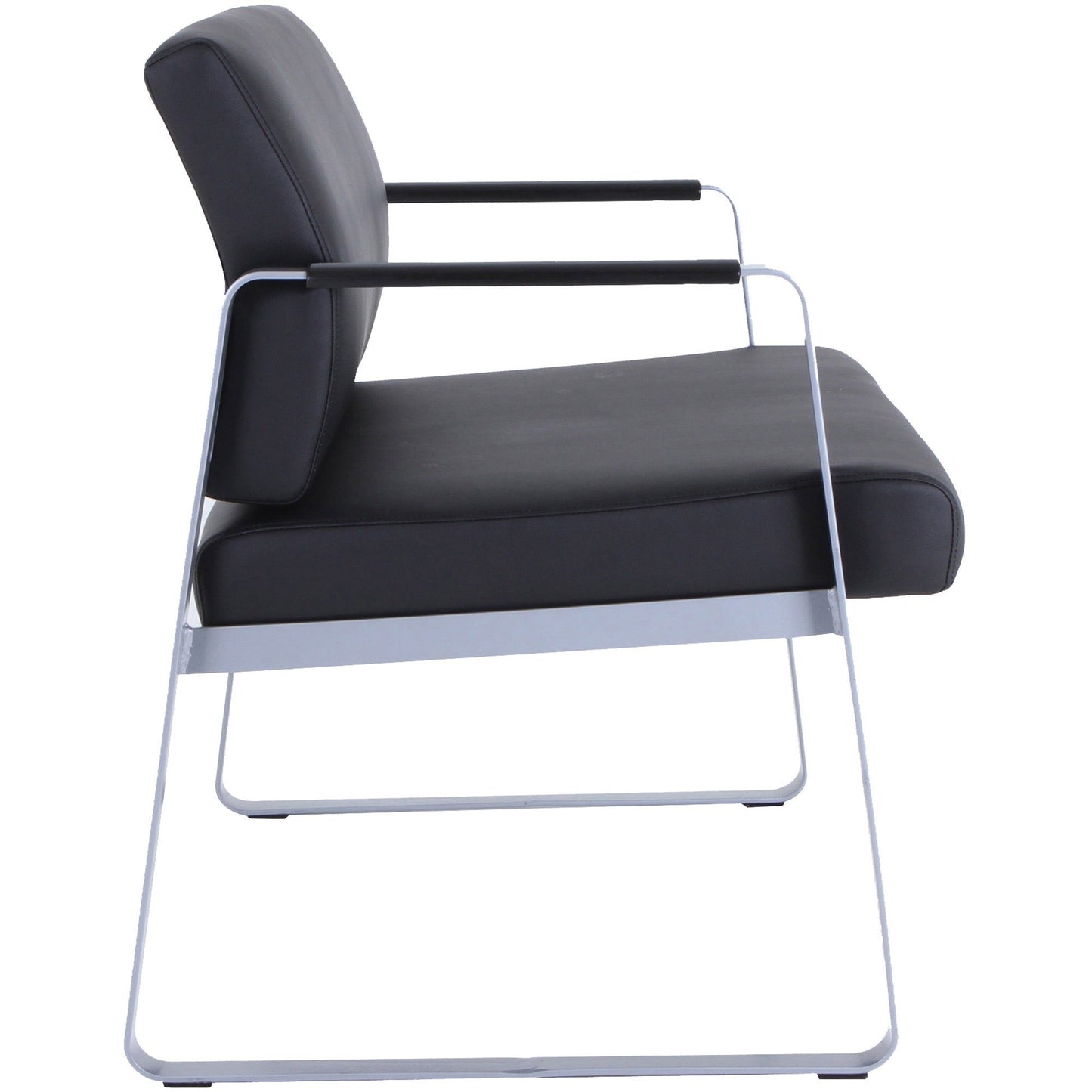 Lorell Healthcare Reception Big & Tall Sled Base Guest Chair Antimicrobial Vinyl 500 lb Capacity (LLR - LLR66997) - SchoolOutlet