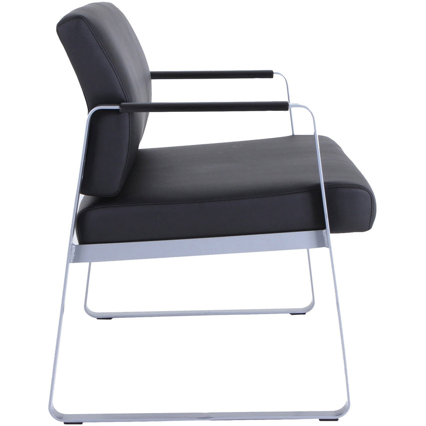 Lorell Healthcare Reception Big & Tall Sled Base Guest Chair Antimicrobial Vinyl 500 lb Capacity (LLR - LLR66997) - SchoolOutlet