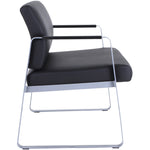 Lorell Healthcare Reception Big & Tall Sled Base Guest Chair Antimicrobial Vinyl 500 lb Capacity (LLR - LLR66997) - SchoolOutlet