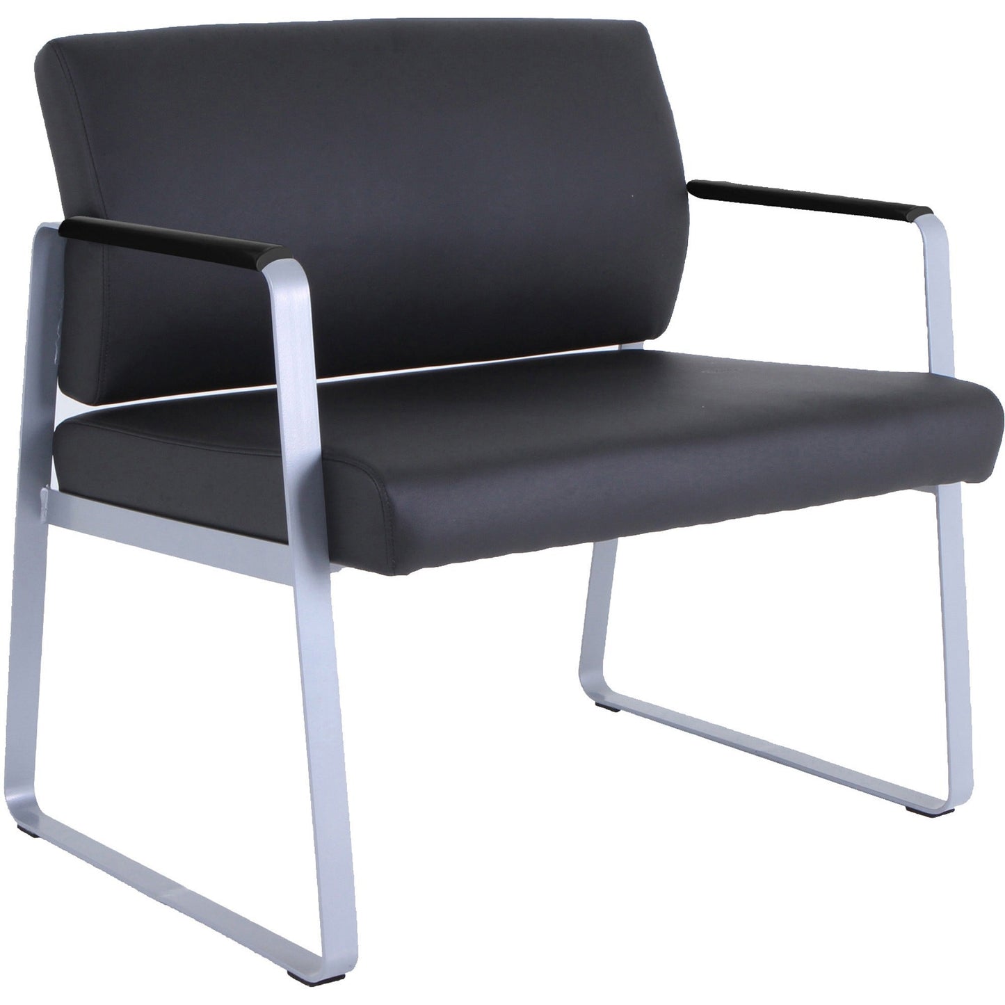 Lorell Healthcare Reception Big & Tall Sled Base Guest Chair Antimicrobial Vinyl 500 lb Capacity (LLR - LLR66997) - SchoolOutlet