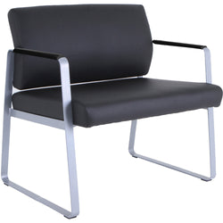 Lorell Healthcare Reception Big & Tall Sled Base Guest Chair Antimicrobial Vinyl 500 lb Capacity (LLR-LLR66997)