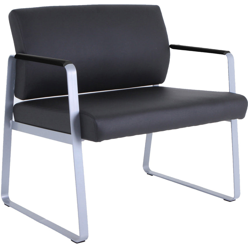 Lorell Healthcare Reception Big & Tall Sled Base Guest Chair Antimicrobial Vinyl 500 lb Capacity (LLR - LLR66997) - SchoolOutlet