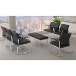 Lorell Healthcare Reception Big & Tall Sled Base Guest Chair Antimicrobial Vinyl 500 lb Capacity (LLR - LLR66997) - SchoolOutlet