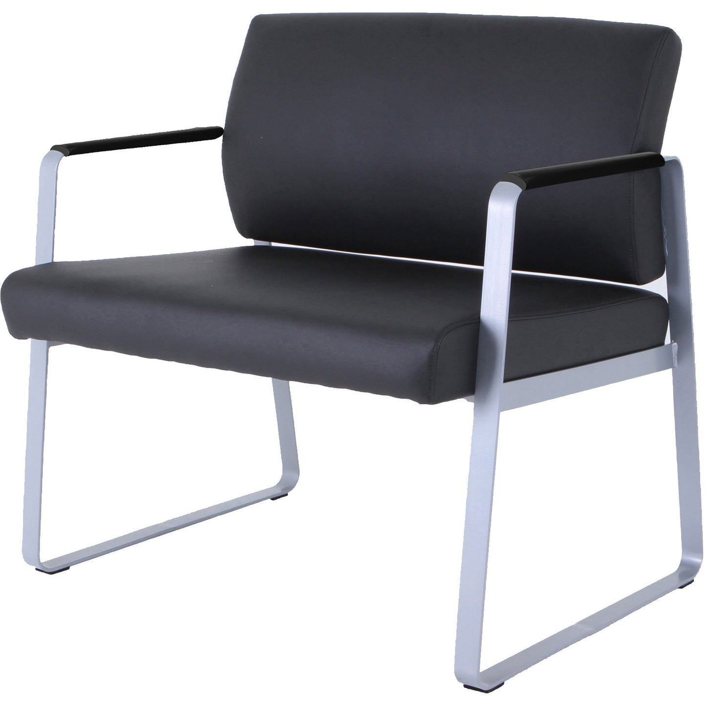 Lorell Healthcare Reception Big & Tall Sled Base Guest Chair Antimicrobial Vinyl 500 lb Capacity (LLR - LLR66997) - SchoolOutlet