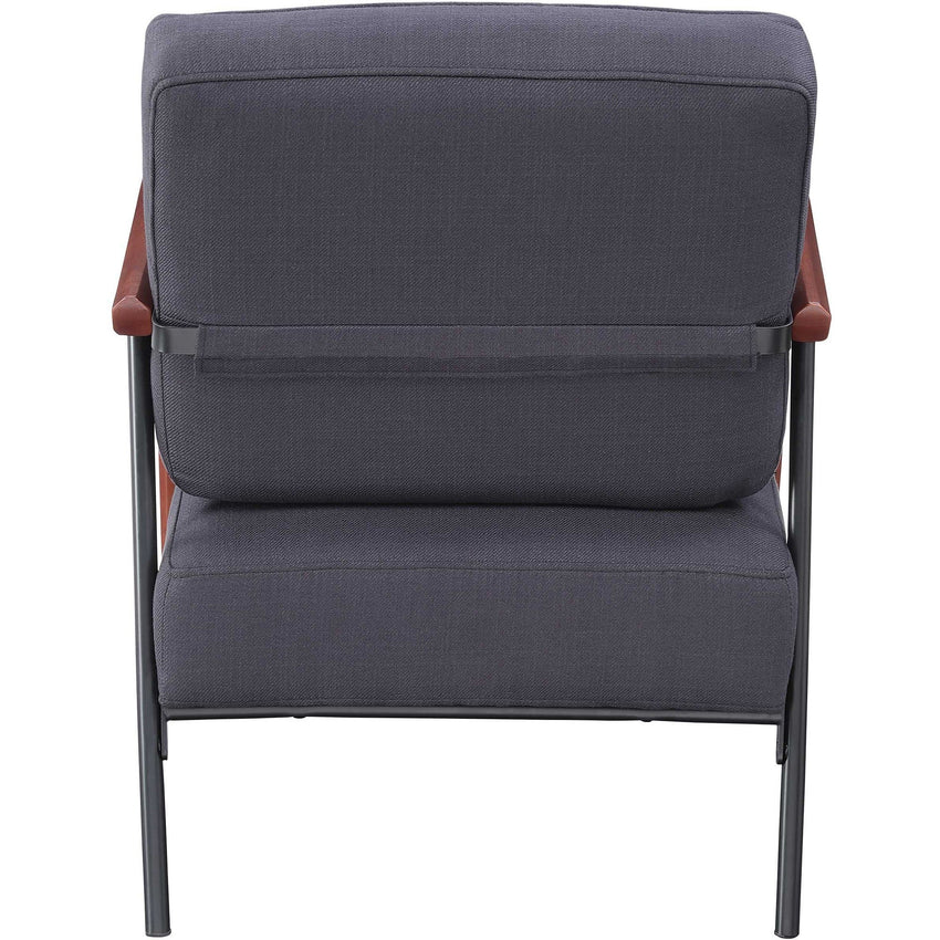 Lorell Upholstered Rubber Wood Lounge Chair Black Fabric Cushioned (LLR - LLR67000) - SchoolOutlet