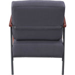 Lorell Upholstered Rubber Wood Lounge Chair Black Fabric Cushioned (LLR - LLR67000) - SchoolOutlet