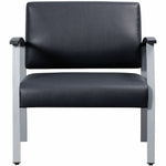Lorell Healthcare Reception Big & Tall Antimicrobial Guest Chair Black Silver Frame (LLR - LLR67001) - SchoolOutlet