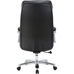 Lorell Big & Tall High - Back Executive Chair Black Bonded Leather 400 lb Capacity 18 