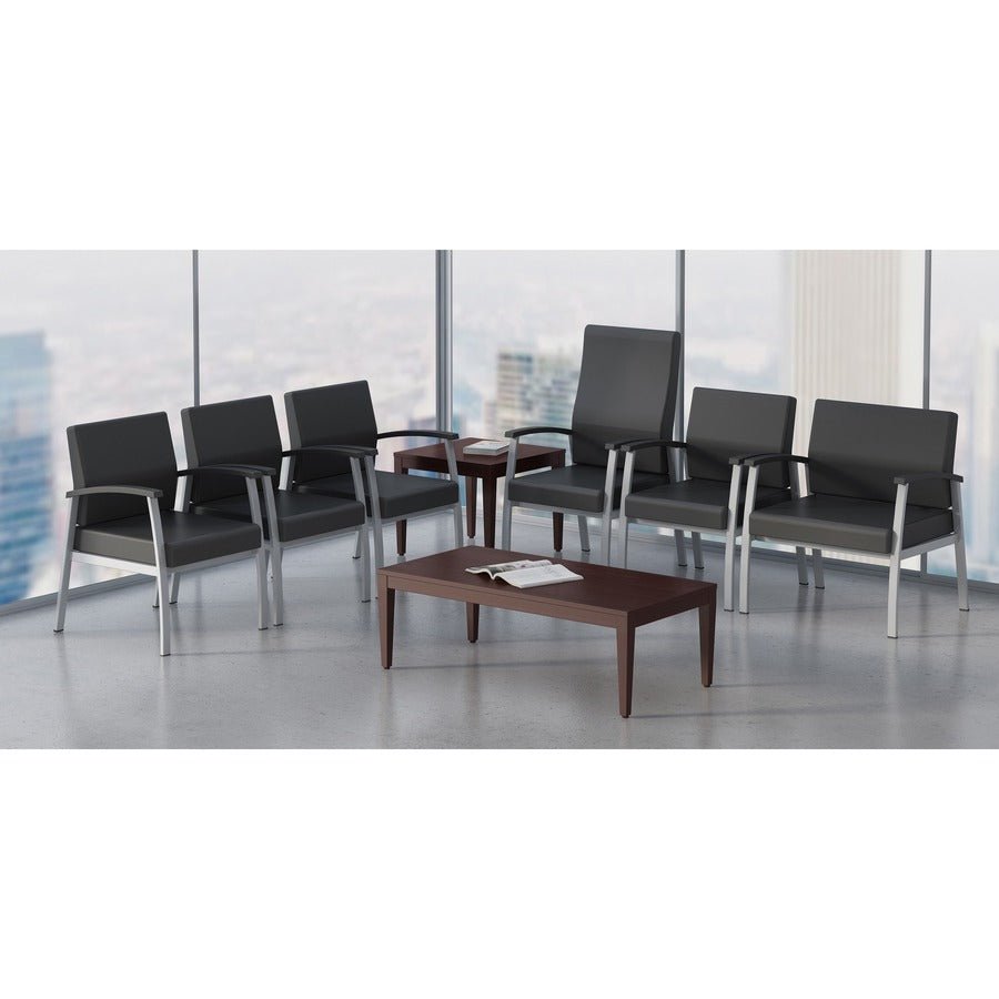 Lorell High - Back Healthcare Guest Chair with Antimicrobial Vinyl and Silver Steel Frame (LLR - LLR67011) - SchoolOutlet