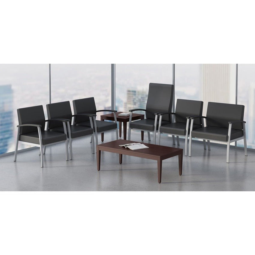 Lorell High - Back Healthcare Guest Chair with Antimicrobial Vinyl and Silver Steel Frame (LLR - LLR67011) - SchoolOutlet