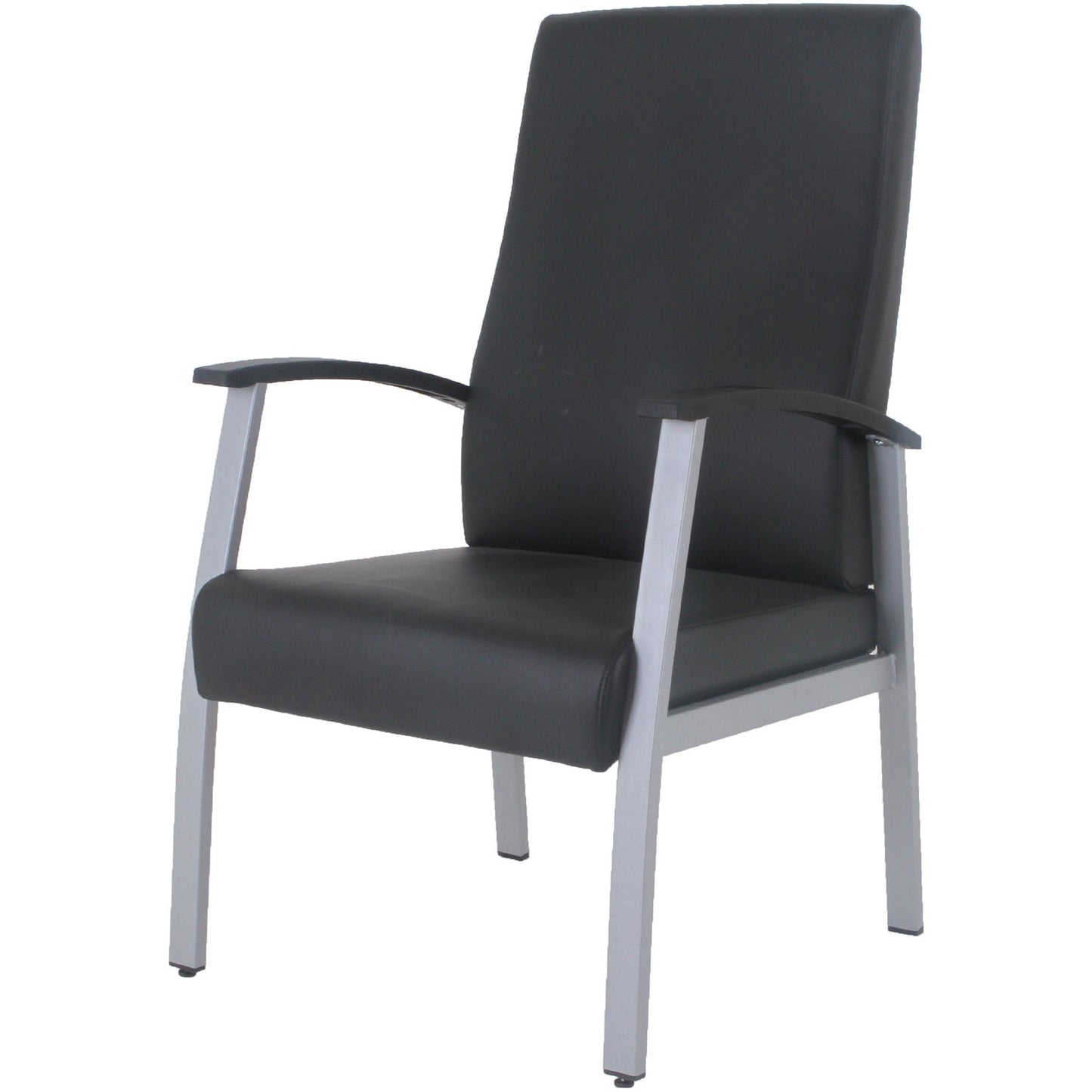Lorell High - Back Healthcare Guest Chair with Antimicrobial Vinyl and Silver Steel Frame (LLR - LLR67011) - SchoolOutlet