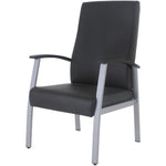 Lorell High - Back Healthcare Guest Chair with Antimicrobial Vinyl and Silver Steel Frame (LLR - LLR67011) - SchoolOutlet
