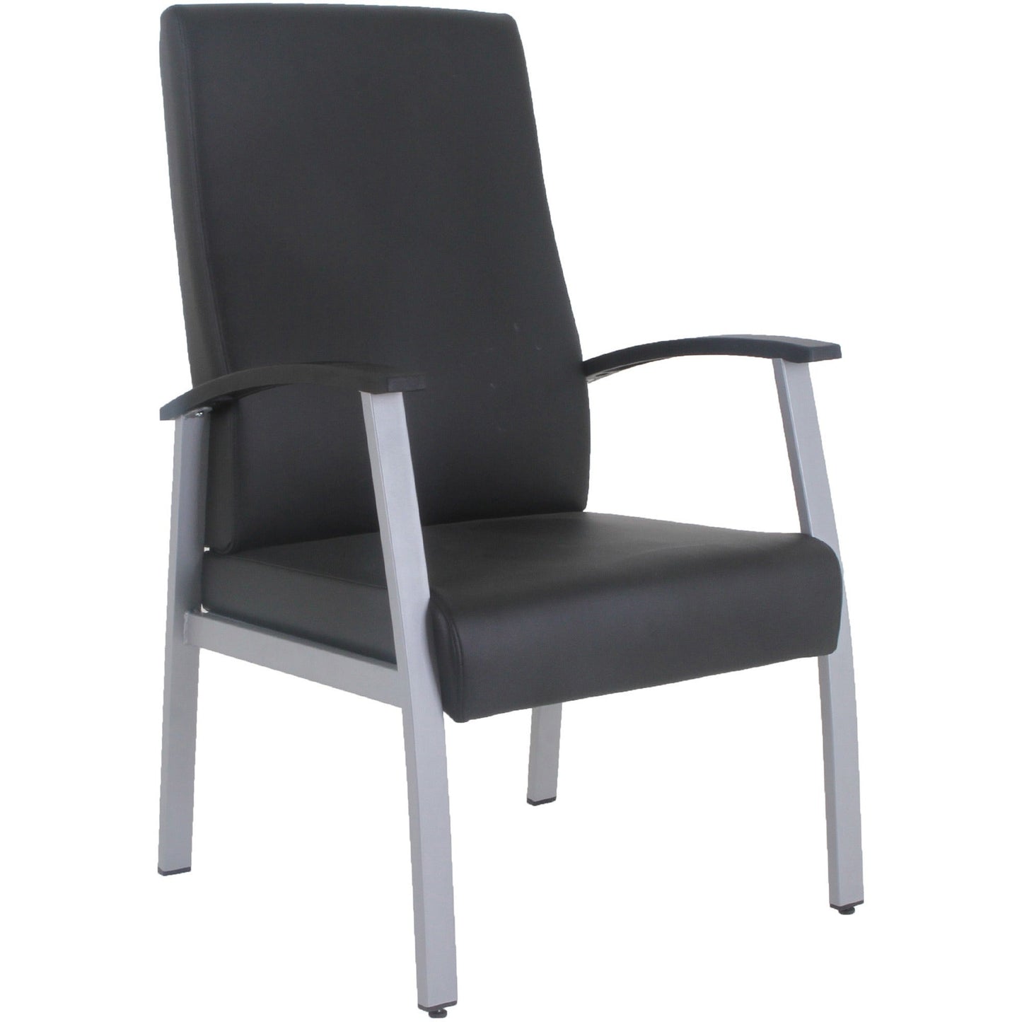 Lorell High - Back Healthcare Guest Chair with Antimicrobial Vinyl and Silver Steel Frame (LLR - LLR67011) - SchoolOutlet