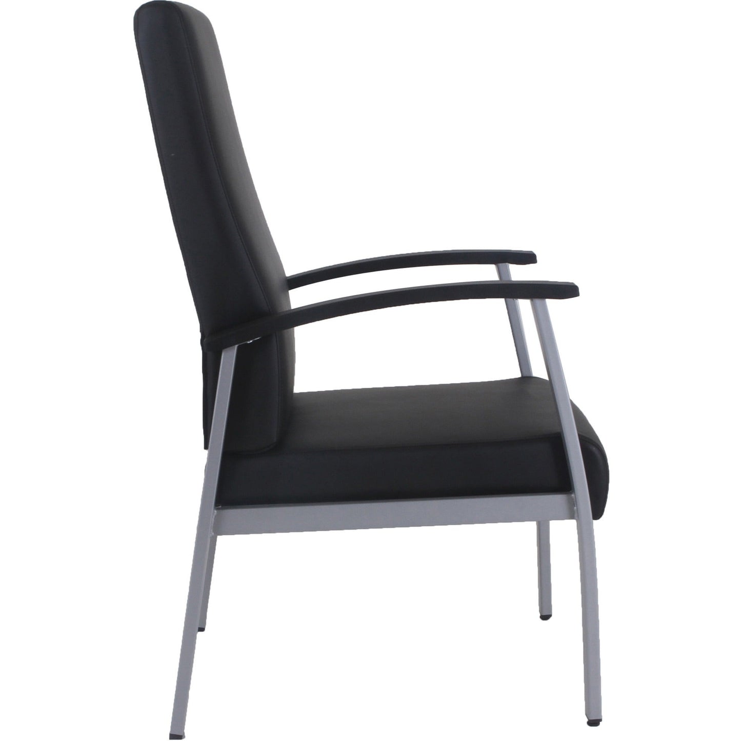 Lorell High - Back Healthcare Guest Chair with Antimicrobial Vinyl and Silver Steel Frame (LLR - LLR67011) - SchoolOutlet