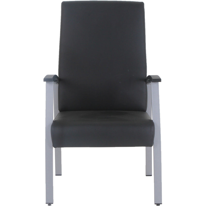 Lorell High - Back Healthcare Guest Chair with Antimicrobial Vinyl and Silver Steel Frame (LLR - LLR67011) - SchoolOutlet