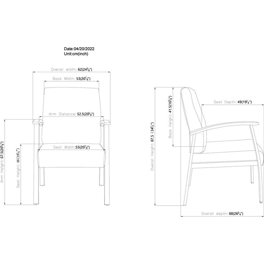 Lab Equipment Risers Lorell Mid-Back Healthcare Guest Chair with Antimicrobial Vinyl and ...