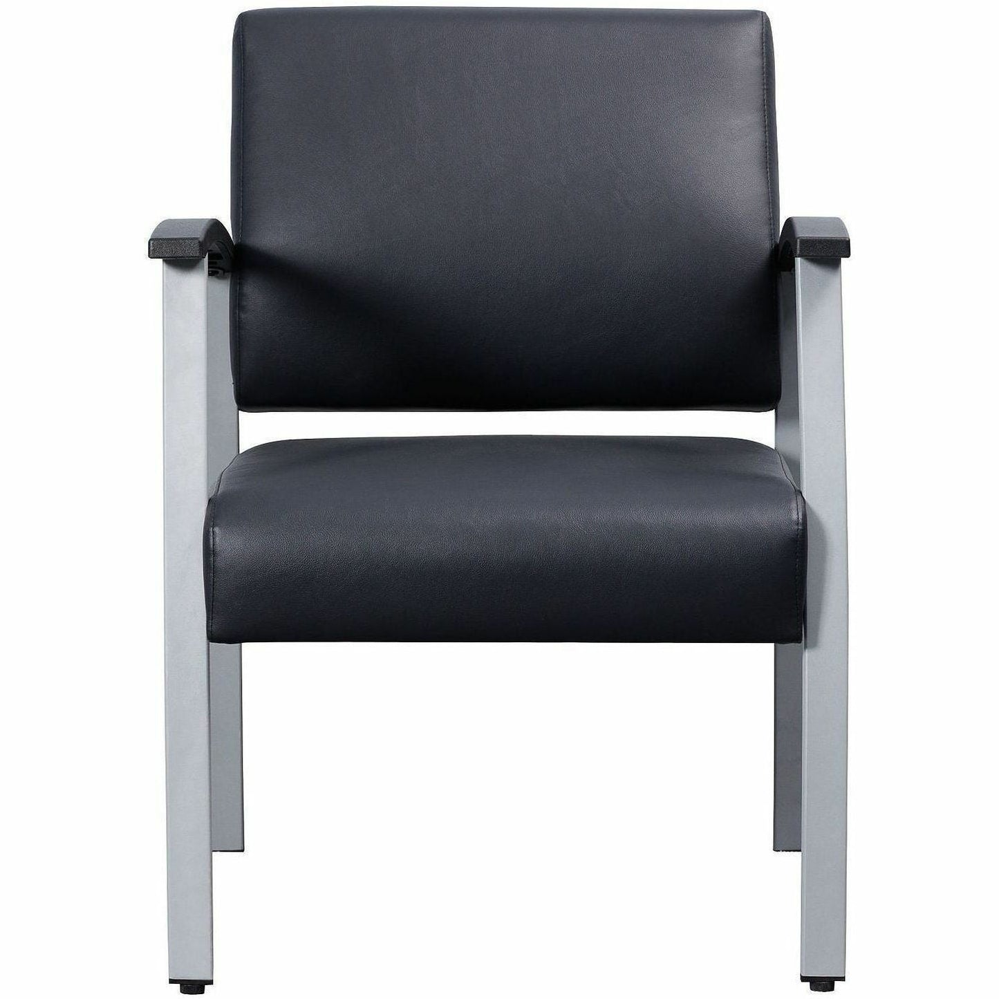 Lorell Mid - Back Healthcare Guest Chair with Antimicrobial Vinyl and Silver Steel Frame (LLR - LLR67012) - SchoolOutlet