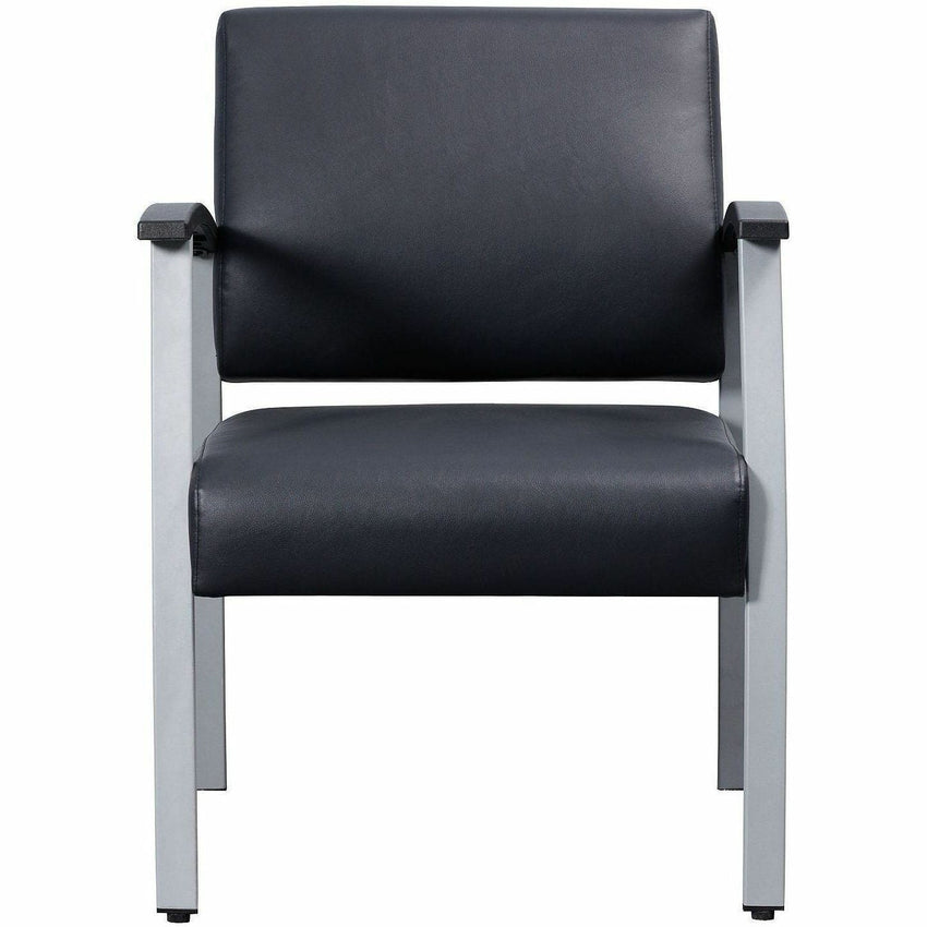 Lorell Mid - Back Healthcare Guest Chair with Antimicrobial Vinyl and Silver Steel Frame (LLR - LLR67012) - SchoolOutlet