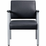 Lorell Mid - Back Healthcare Guest Chair with Antimicrobial Vinyl and Silver Steel Frame (LLR - LLR67012) - SchoolOutlet