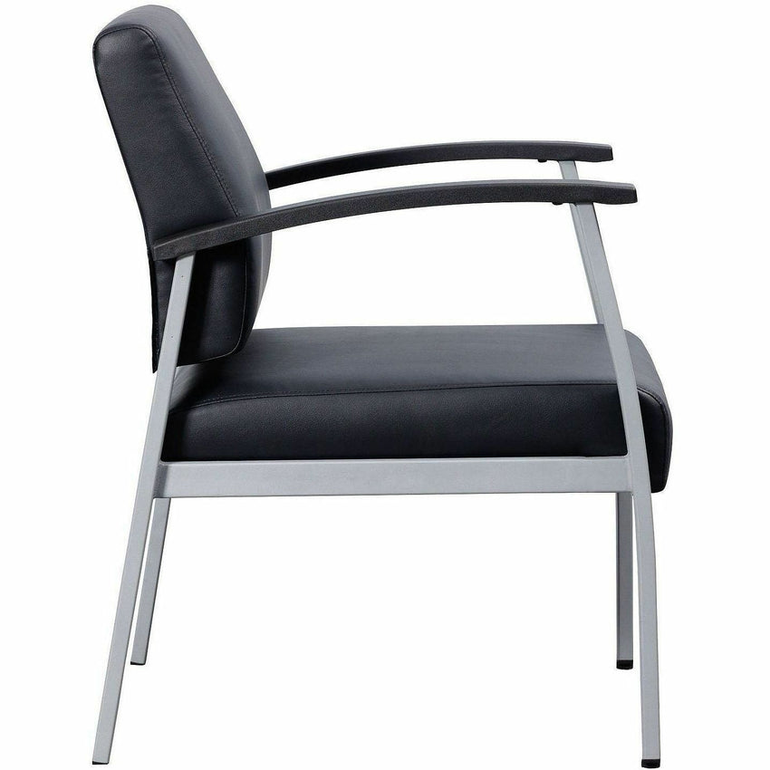 Lab Equipment Risers Lorell Mid-Back Healthcare Guest Chair with Antimicrobial Vinyl and ...