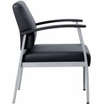 Lorell Mid - Back Healthcare Guest Chair with Antimicrobial Vinyl and Silver Steel Frame (LLR - LLR67012) - SchoolOutlet
