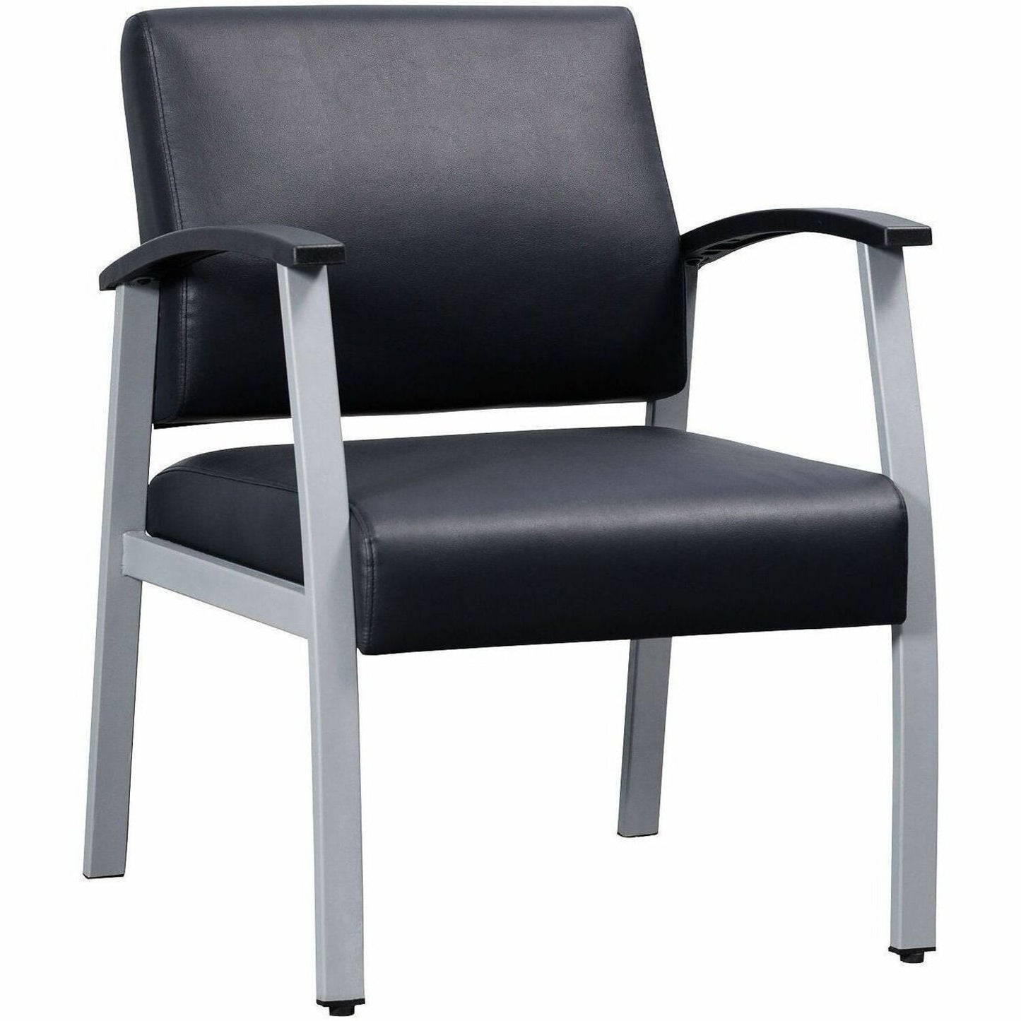Lorell Mid - Back Healthcare Guest Chair with Antimicrobial Vinyl and Silver Steel Frame (LLR - LLR67012) - SchoolOutlet