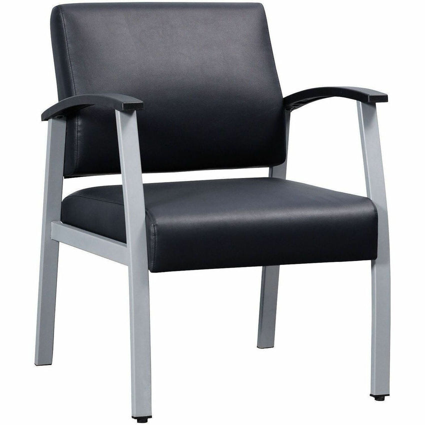Lorell Mid - Back Healthcare Guest Chair with Antimicrobial Vinyl and Silver Steel Frame (LLR - LLR67012) - SchoolOutlet